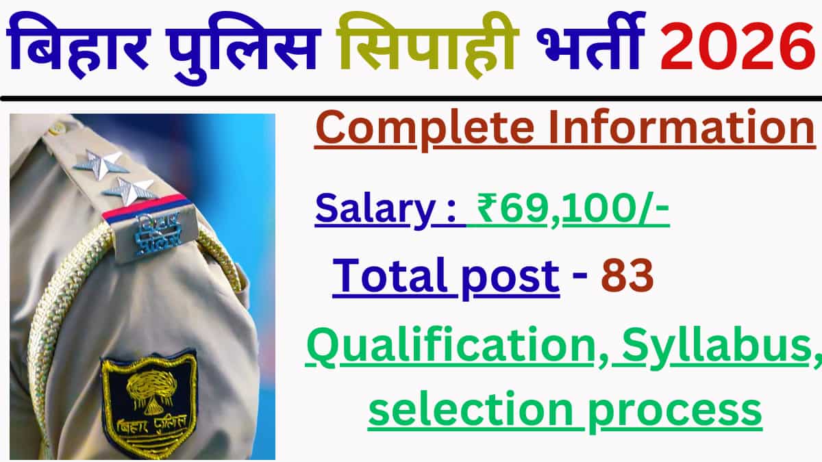 Bihar Police Special Branch Vacancy 2026
