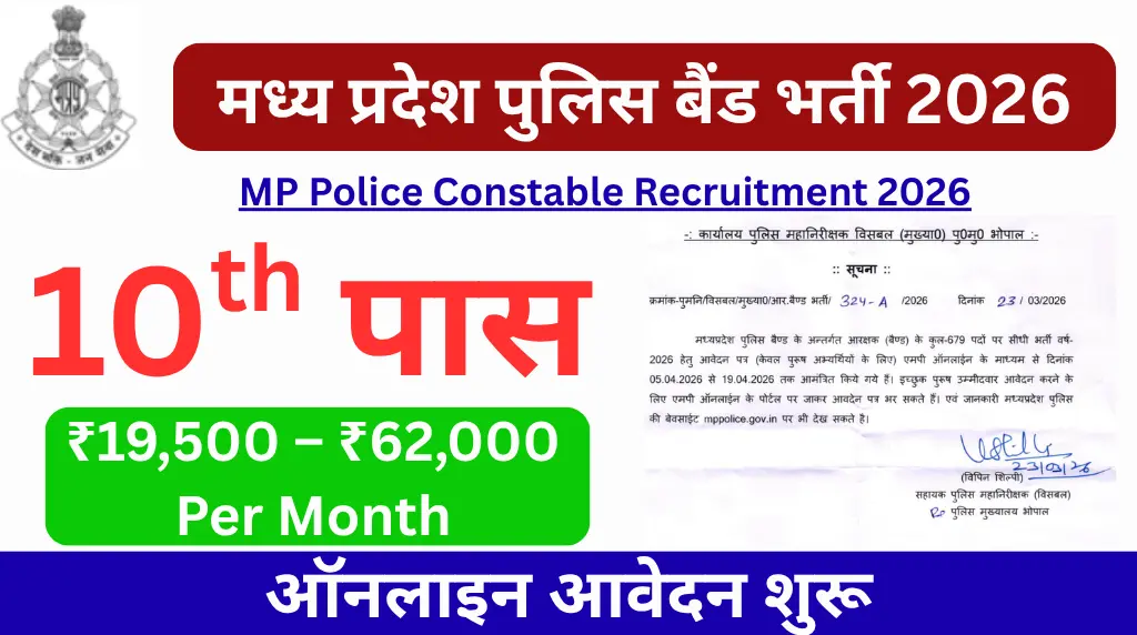 MP Police Constable Band Bharti 2026