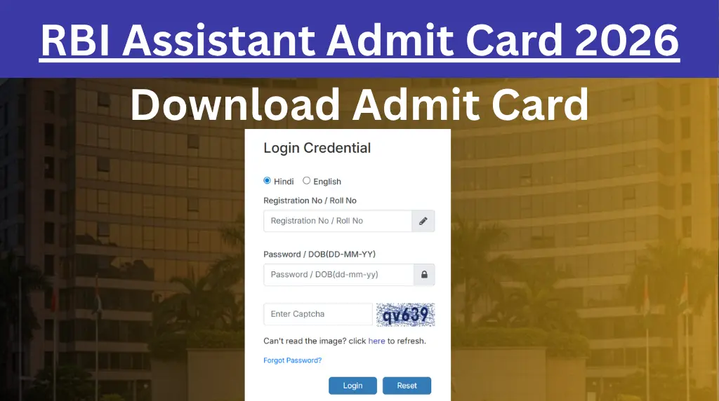 RBI Assistant Admit Card 2026