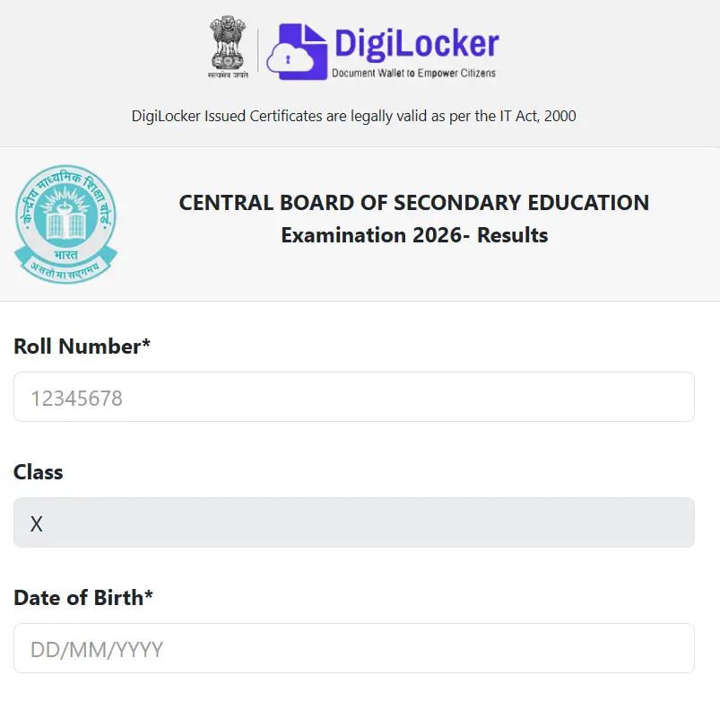 CBSE Board Class 10th Result 2026
