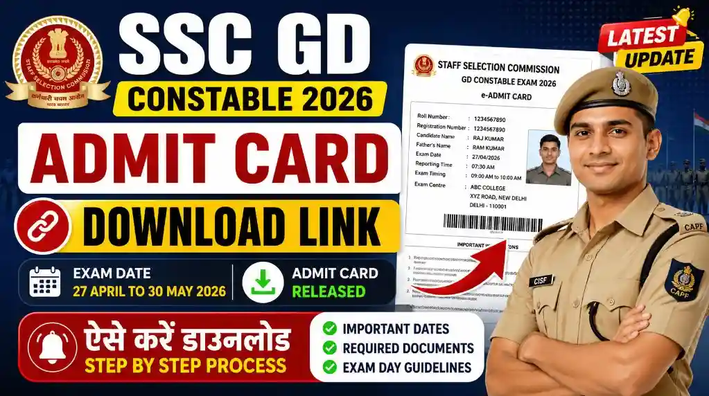 SSC GD Admit Card 2026 Download