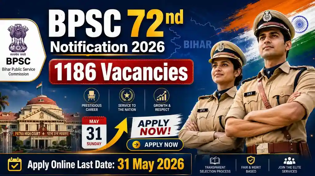 BPSC 72 Notification Out 2026