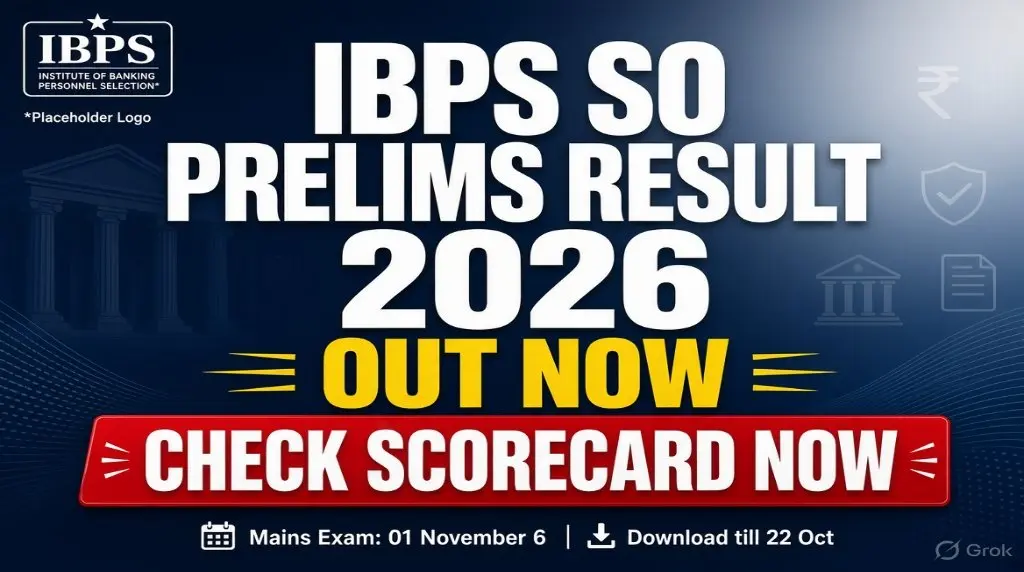 IBPS SO Prelims Result 2026